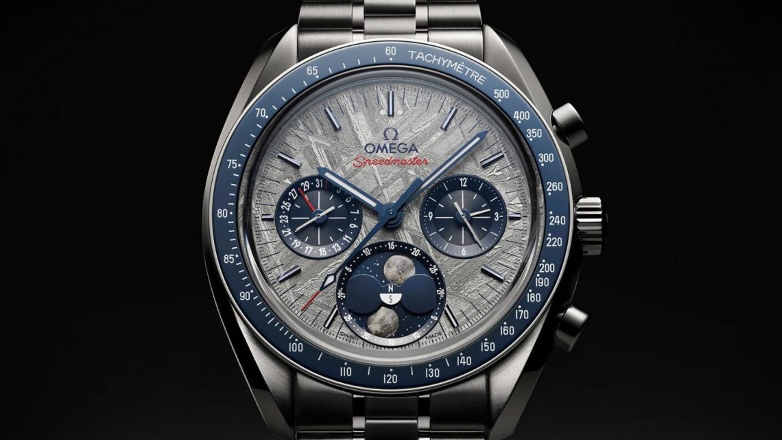 Omega Speedmaster Moonphase Meteorite Orologio Di Lusso Replica: Una poesia spaziale con quadrante in meteorite e Moonphase Artigianato